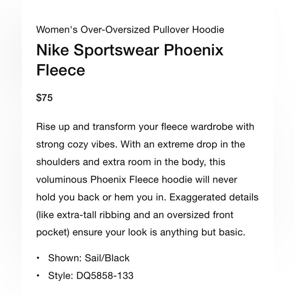 Women’s Nike Hoodie, White, Size Small - Picture 8 of 11